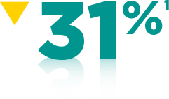 31% decline icon