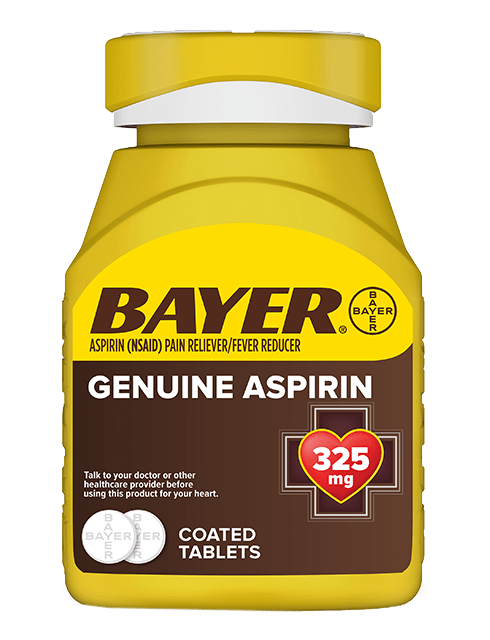 Bottle of Genuine Bayer Aspirin 325mg