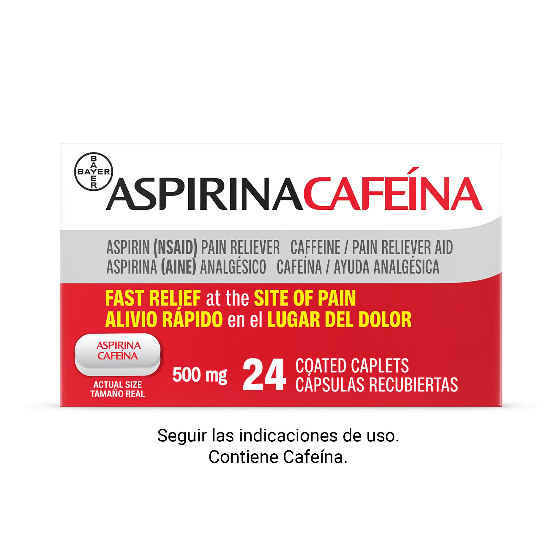 Caja de Aspirina Cafeína comprimido recubiertos