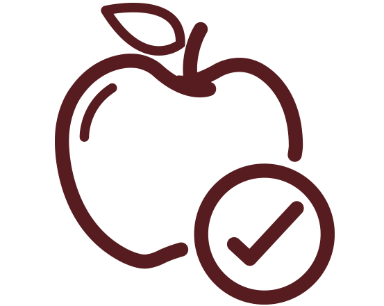 clip art of apple with a checkmark