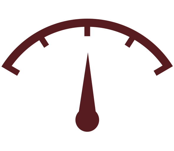 meter gauge pointing to the middle clip art