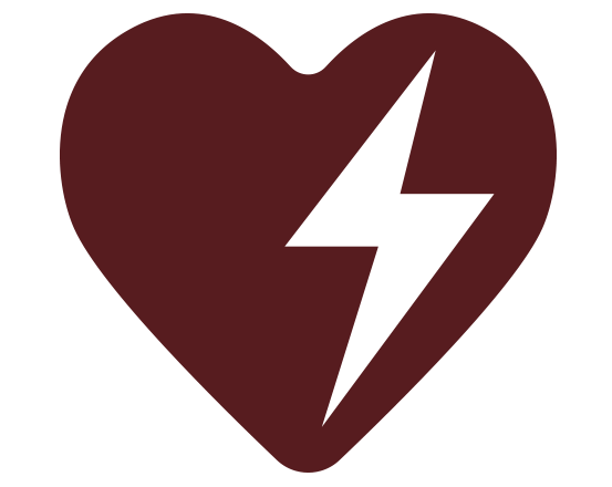 clip art of heart with a lightning bolt