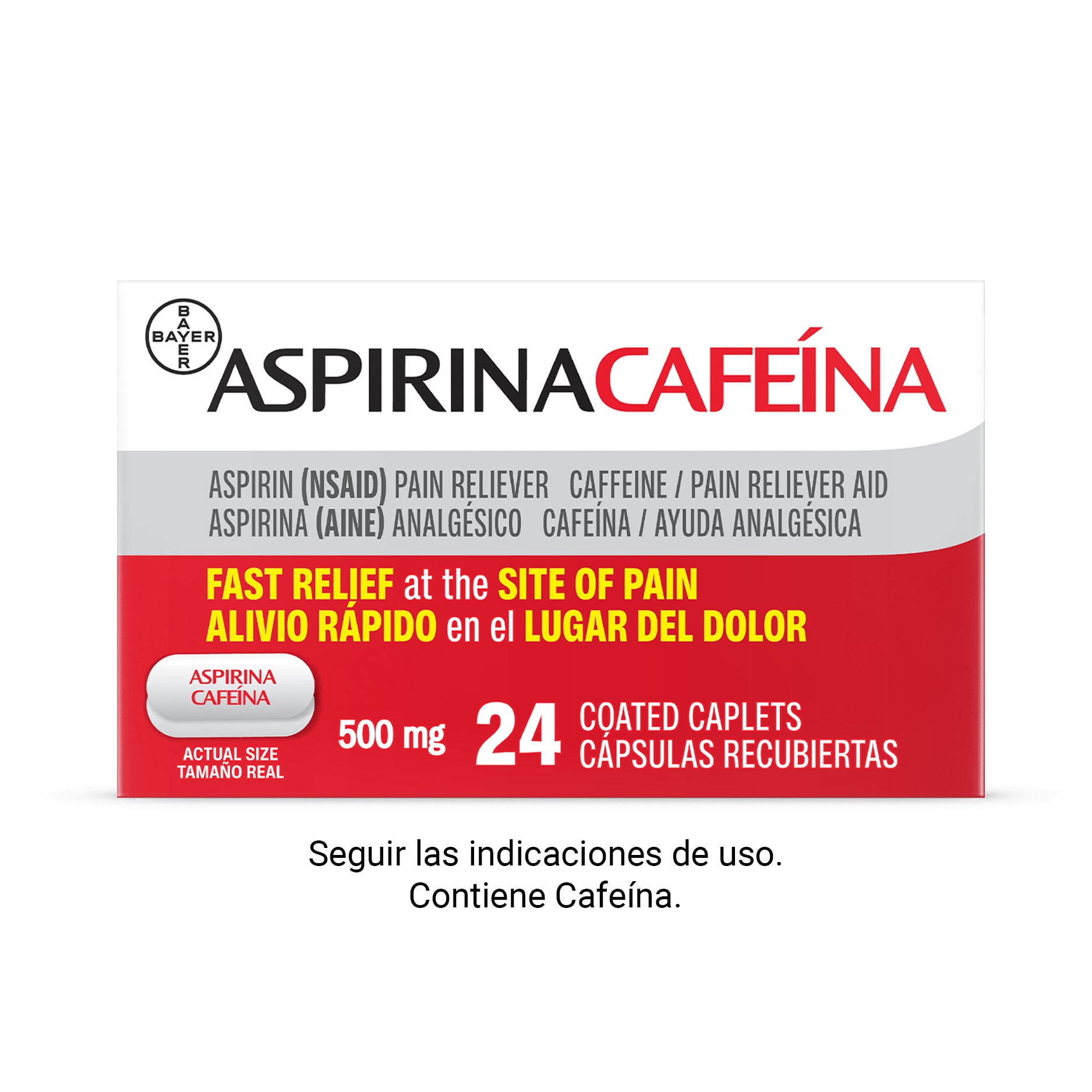 Caja de Aspirina Cafeína comprimido recubiertos